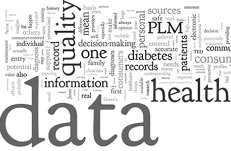 Health data quality word cloud